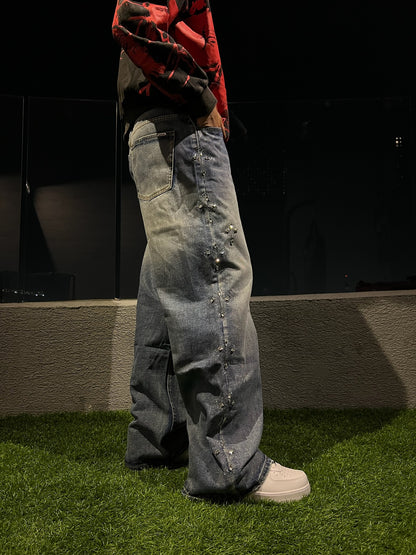 Pantalon Baggy Azul Cruz