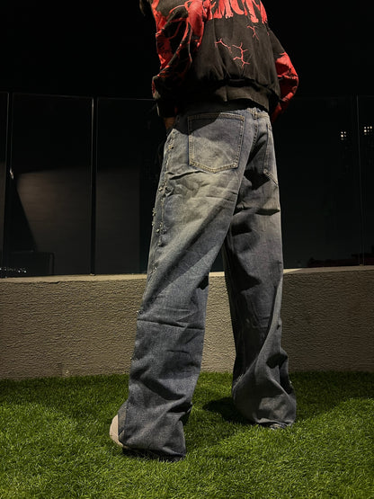 Pantalon Baggy Azul Cruz