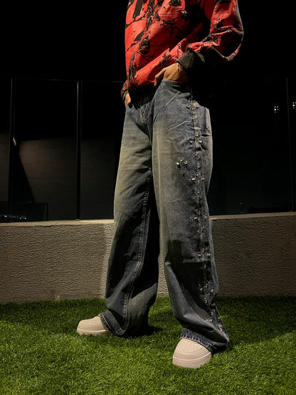 Pantalon Baggy Azul Cruz